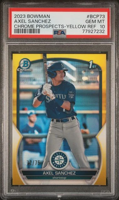 2023 Bowman Chrome Prospects Axel Sanchez Atomic Refractor #BCP73 card image