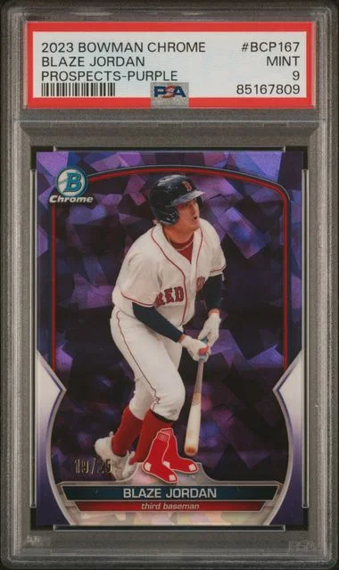 2023 Bowman Chrome Prospects Blaze Jordan Purple #BCP167 card image