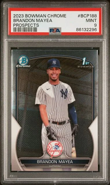 2023 Bowman Chrome Prospects Brandon Mayea #BDC188 card image