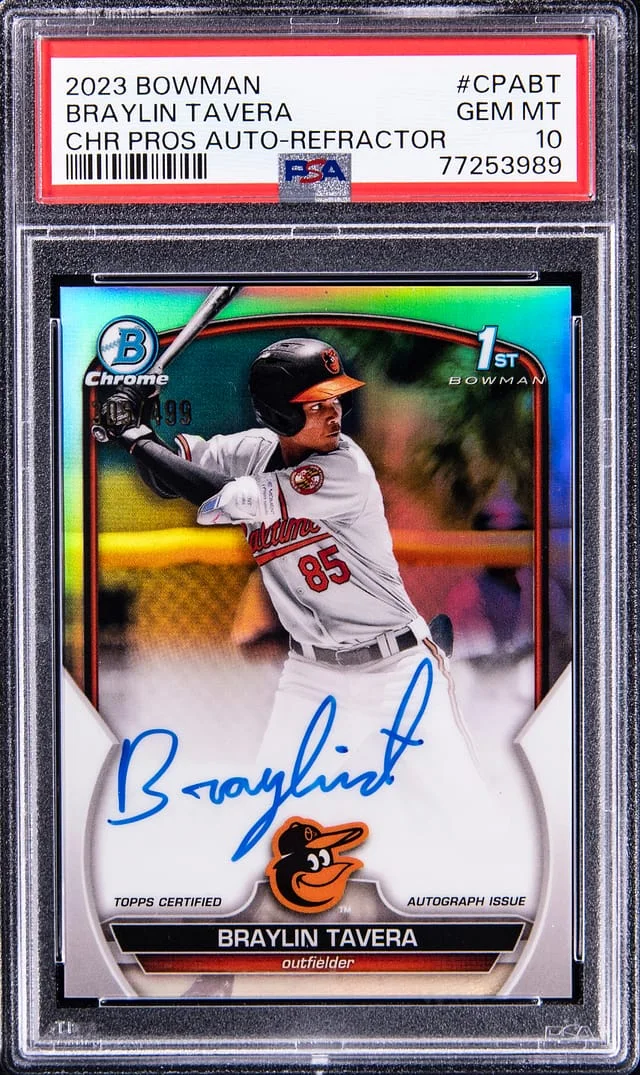 2023 Bowman Chrome Prospects Braylin Tavera Autograph Refractor #CPABT card image