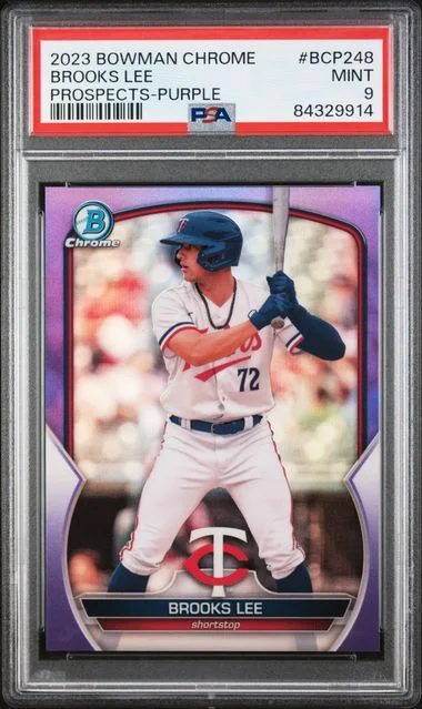 2023 Bowman Chrome Prospects Brooks Lee Purple #BCP248 card image