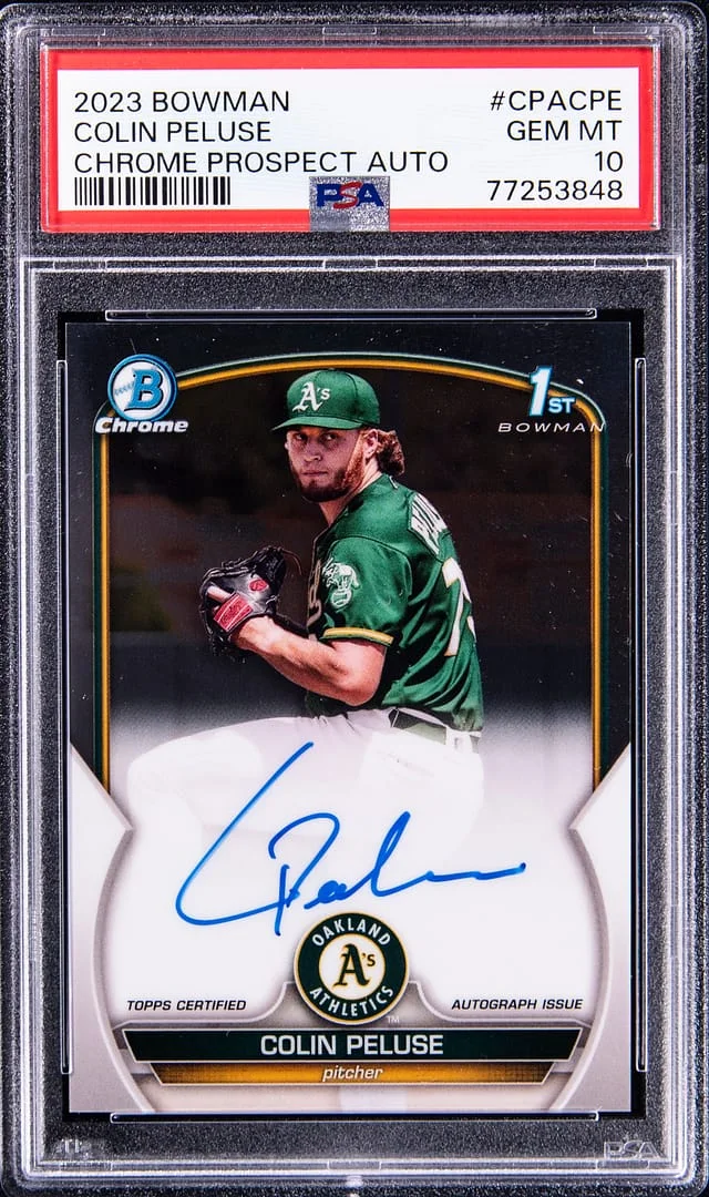 2023 Bowman Chrome Prospects Colin Peluse Autograph #CPACPE card image