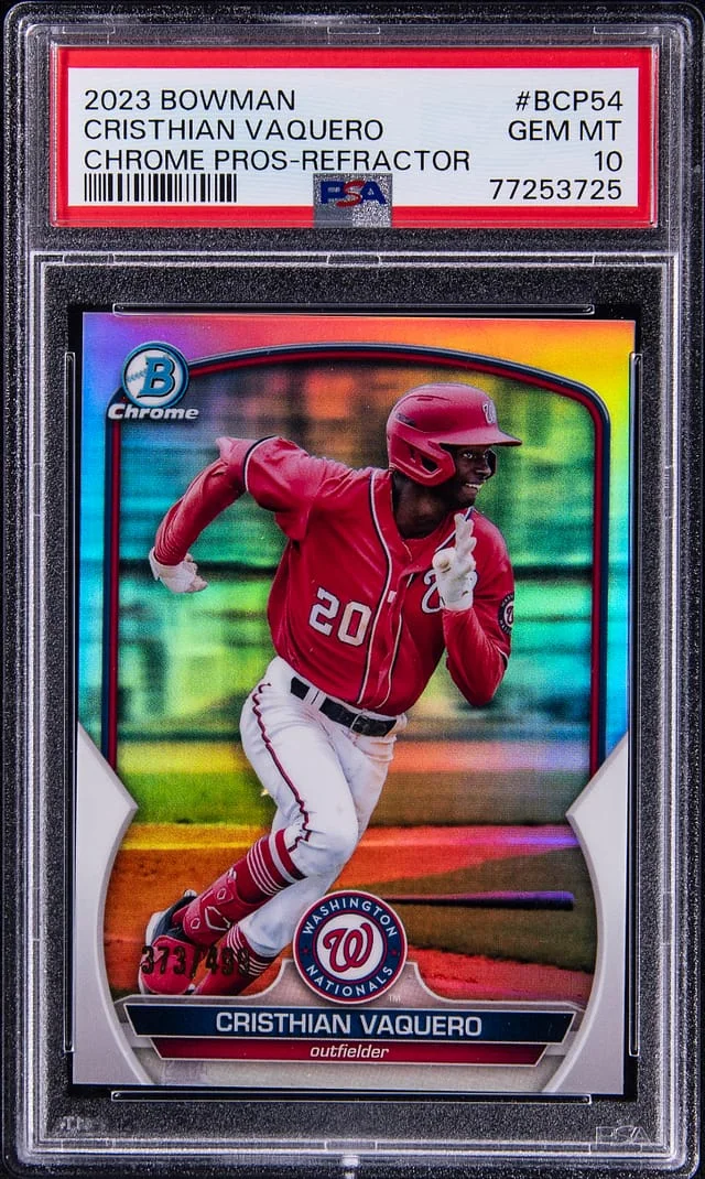 2023 Bowman Chrome Prospects Cristhian Vaquero Refractor #BCP54 card image
