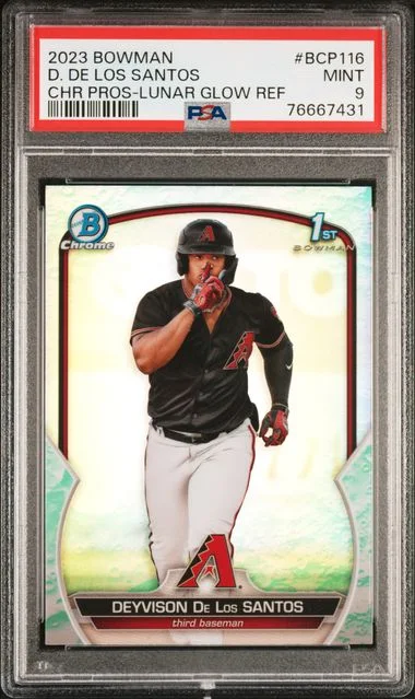 2023 Bowman Chrome Prospects Deyvison De Los Santos Lunar Glow Refractor #BCP-116 card image