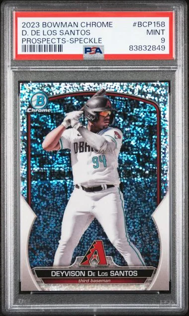 2023 Bowman Chrome Prospects Deyvison De Los Santos Speckle #BCP158 card image