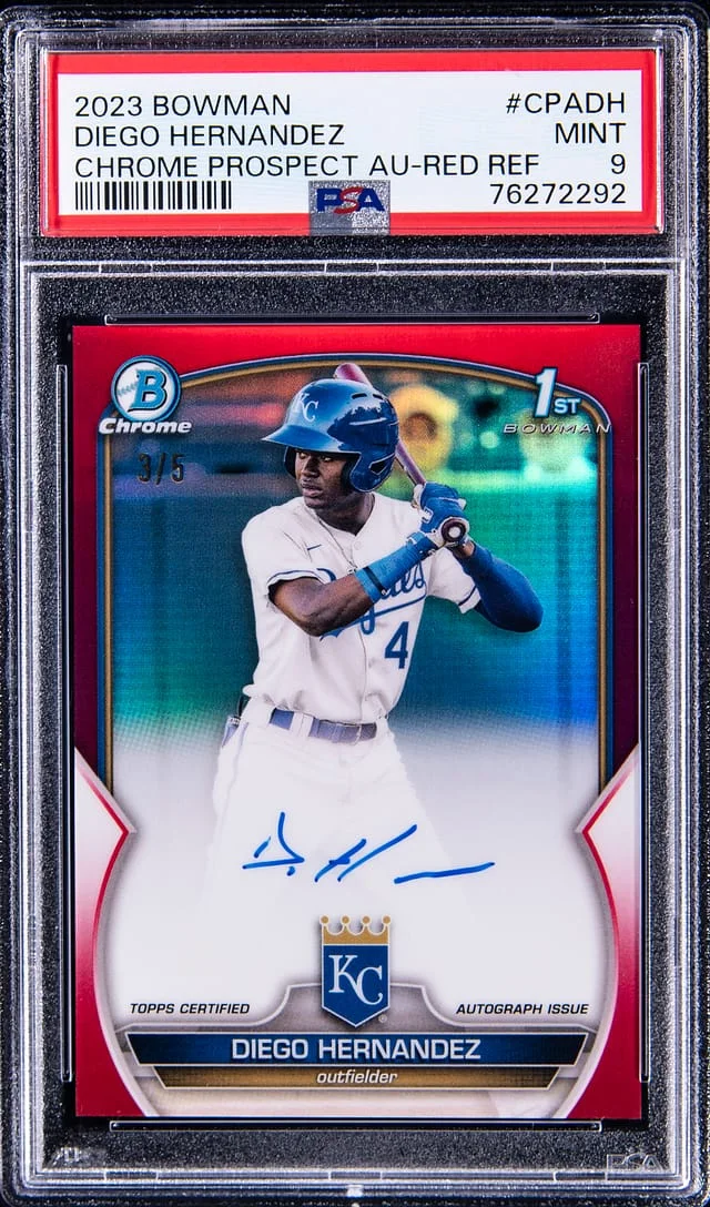 2023 Bowman Chrome Prospects Diego Hernandez Autograph-Red Refractor #CPADH card image
