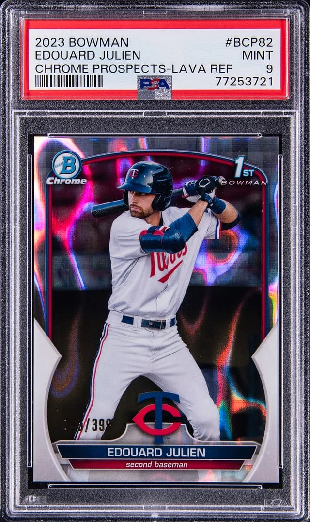 2023 Bowman Chrome Prospects Edouard Julien Lava Refractor #BCP-82 card image
