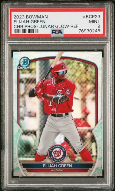 2023 Bowman Chrome Prospects Elijah Lunar Glow Refractor #BCP23 card image