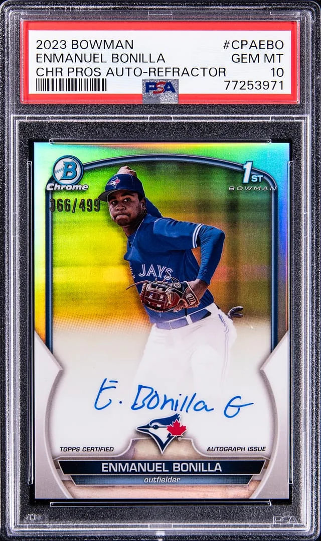 2023 Bowman Chrome Prospects Enmanuel Bonilla Autograph Refractor #CPAEBO card image
