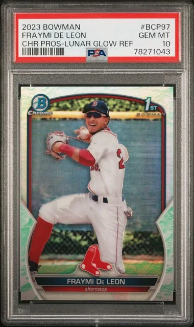 2023 Bowman Chrome Prospects Fraymi De Leon #BCP97 card image