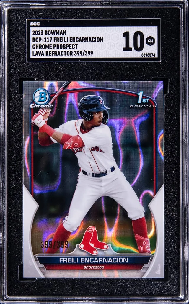 2023 Bowman Chrome Prospects Freili Encarnacion Atomic Refractor #BCP117 card image
