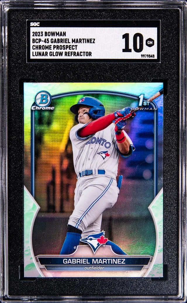2023 Bowman Chrome Prospects Gabriel Martinez Purple Raywave Refractor #BCP45 card image