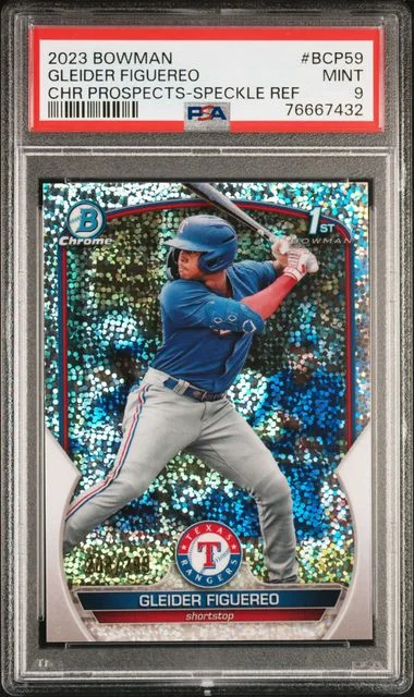 2023 Bowman Chrome Prospects Gleider Figuereo Lunar Glow Refractor #BCP-59 card image