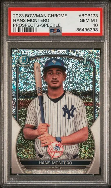 2023 Bowman Chrome Prospects Hans Montero Speckle #BCP173 card image