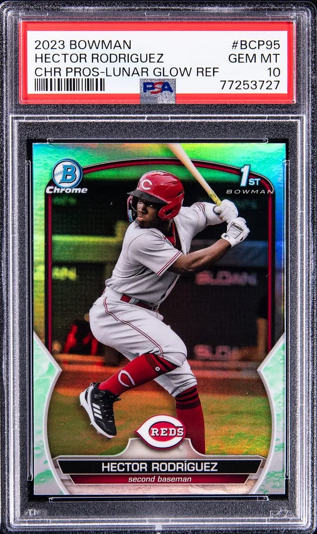 2023 Bowman Chrome Prospects Hector Rodriguez Aqua Shimmer Refractor #BCP95 card image