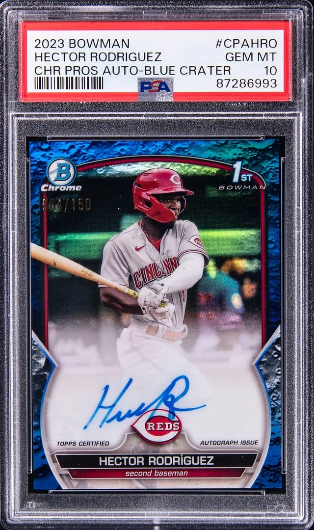 2023 Bowman Chrome Prospects Hector Rodriguez Autograph-Blue Crater #CPAHRO card image