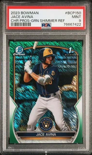 2023 Bowman Chrome Prospects Jace Avina Fuchsia Refractor #BCP-150 card image