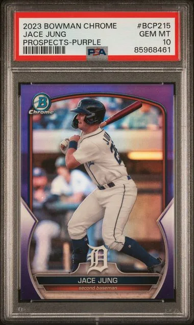 2023 Bowman Chrome Prospects Jace Jung Purple #Bcp215 card image