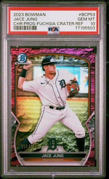2023 Bowman Chrome Prospects Jace Jung Purple Refractor #BCP53 card image