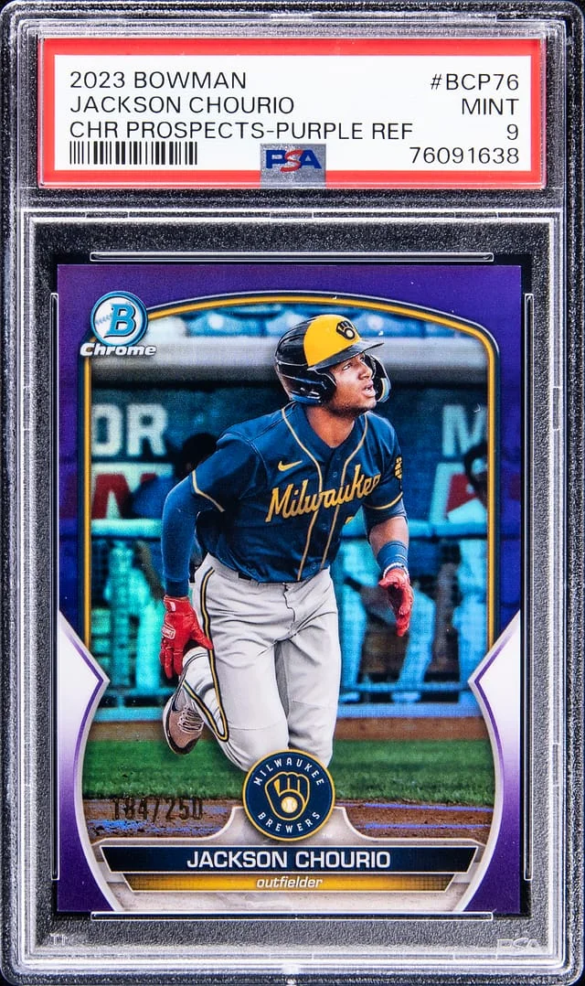 2023 Bowman Chrome Prospects Jackson Chourio Refractor #Bcp76 card image