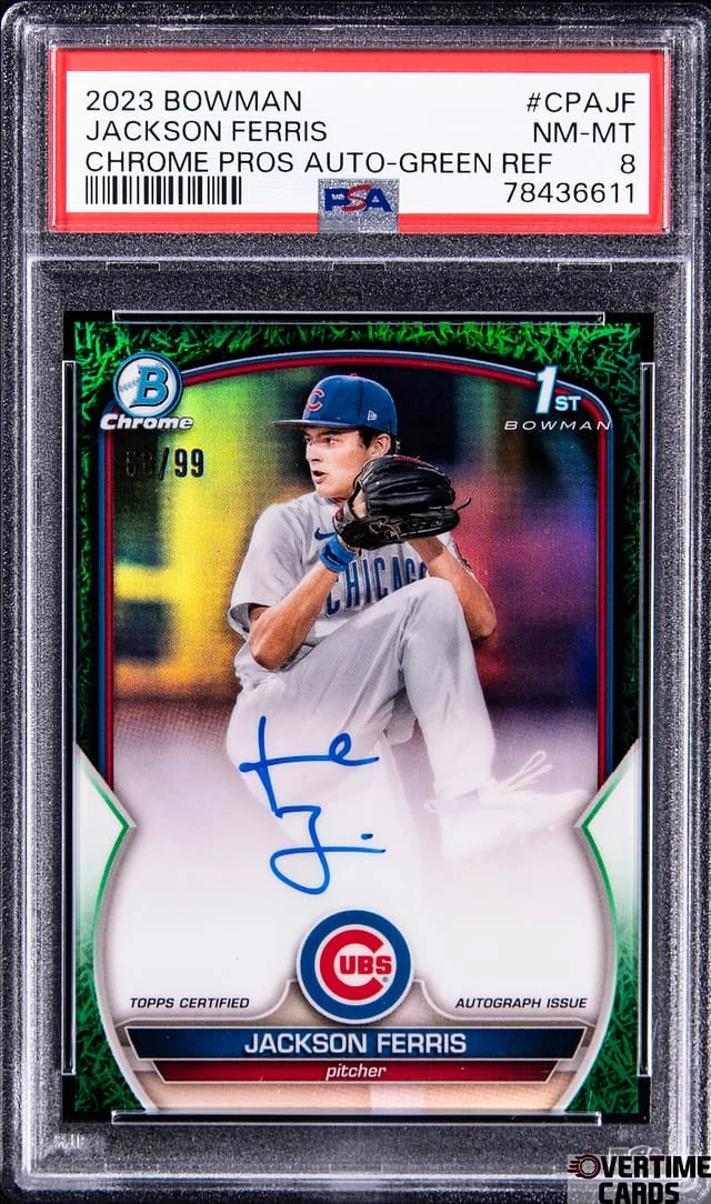 2023 Bowman Chrome Prospects Jackson Ferris Autograph - Green Refractor #CPAJF card image
