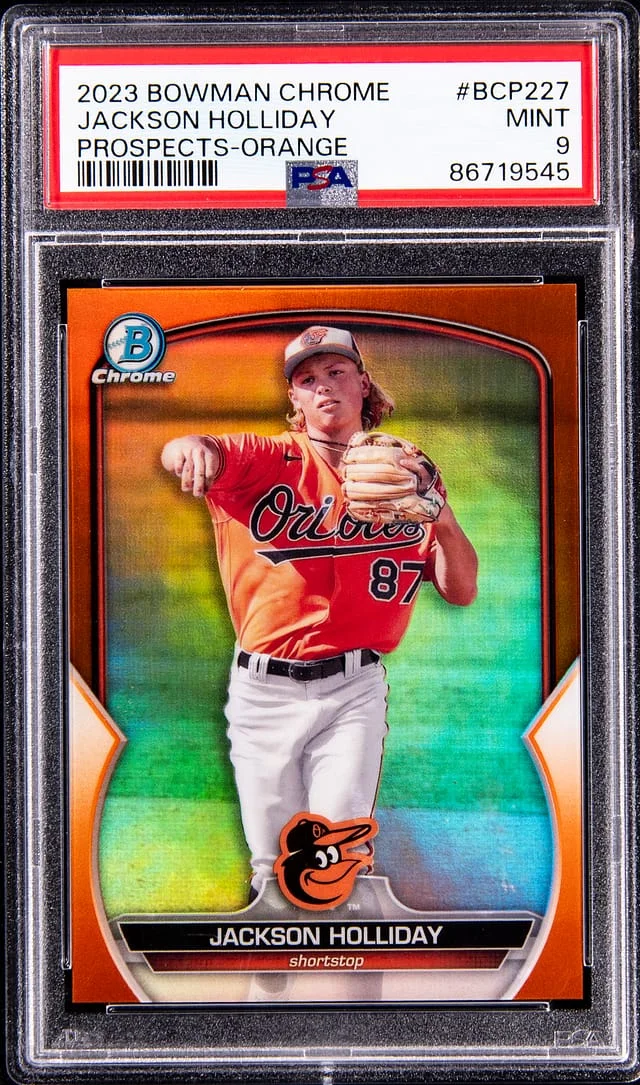 2023 Bowman Chrome Prospects Jackson Holliday Orange Refractor #BCP-227 card image