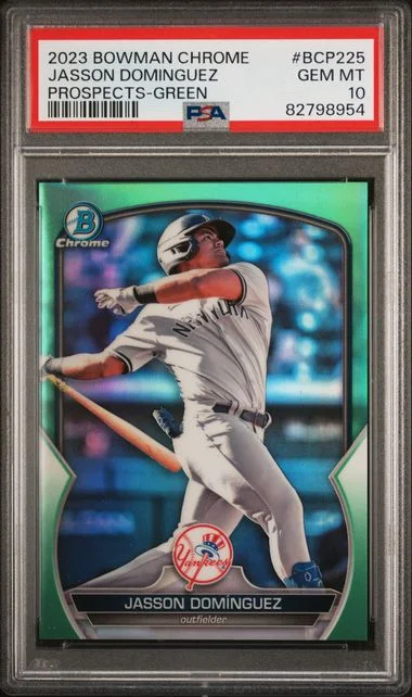 2023 Bowman Chrome Prospects Jasson Dominguez Fuchsia Shimmer #BCP225 card image