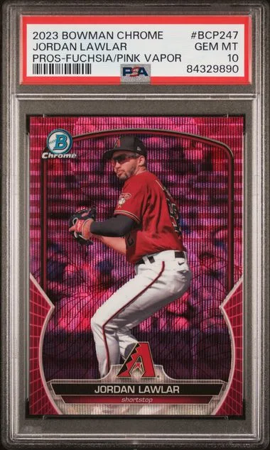 2023 Bowman Chrome Prospects Jordan Lawlar Fuchsia/Pink Vapor #BCP247 card image