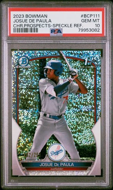 2023 Bowman Chrome Prospects Josue De Paula Speckle Refractor #Bcp111 card image