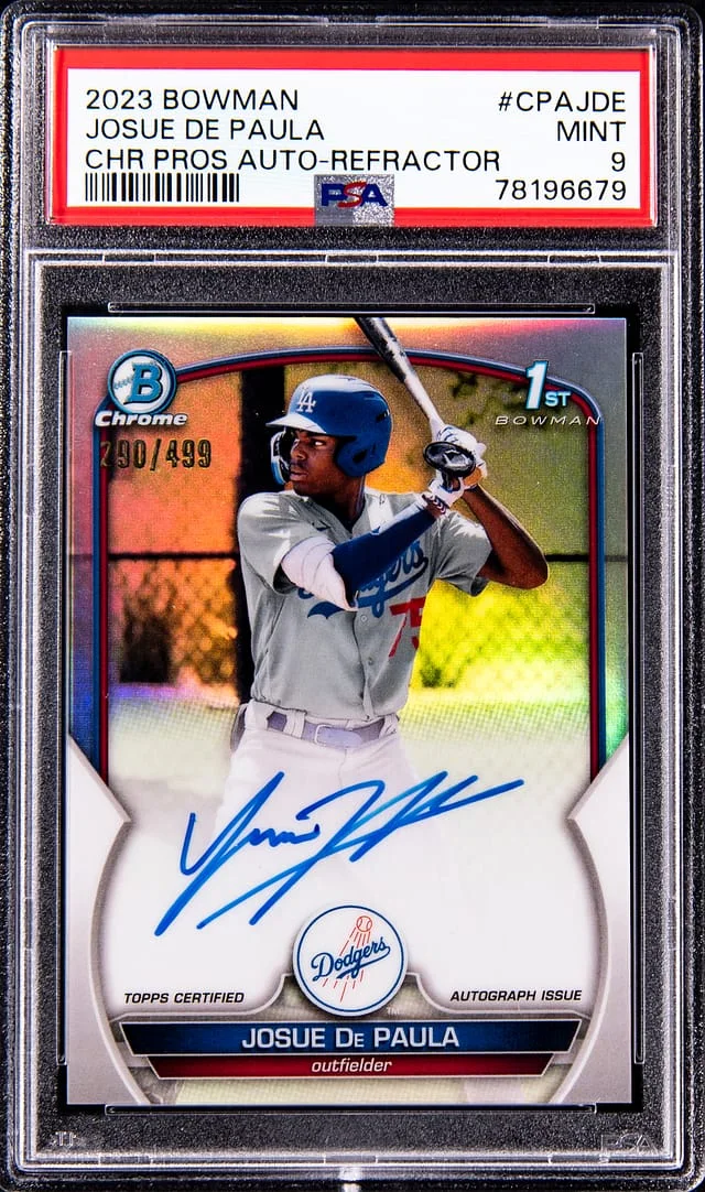 2023 Bowman Chrome Prospects Josue De Paula Autographs Refractor #CPA-JDE card image