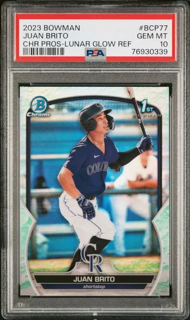 2023 Bowman Chrome Prospects Juan Brito Refractor #Bcp77 card image