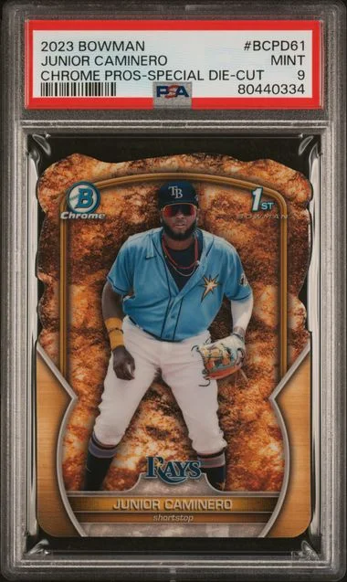 2023 Bowman Chrome Prospects Junior Caminero Special Die-Cut #BCPD-61 card image