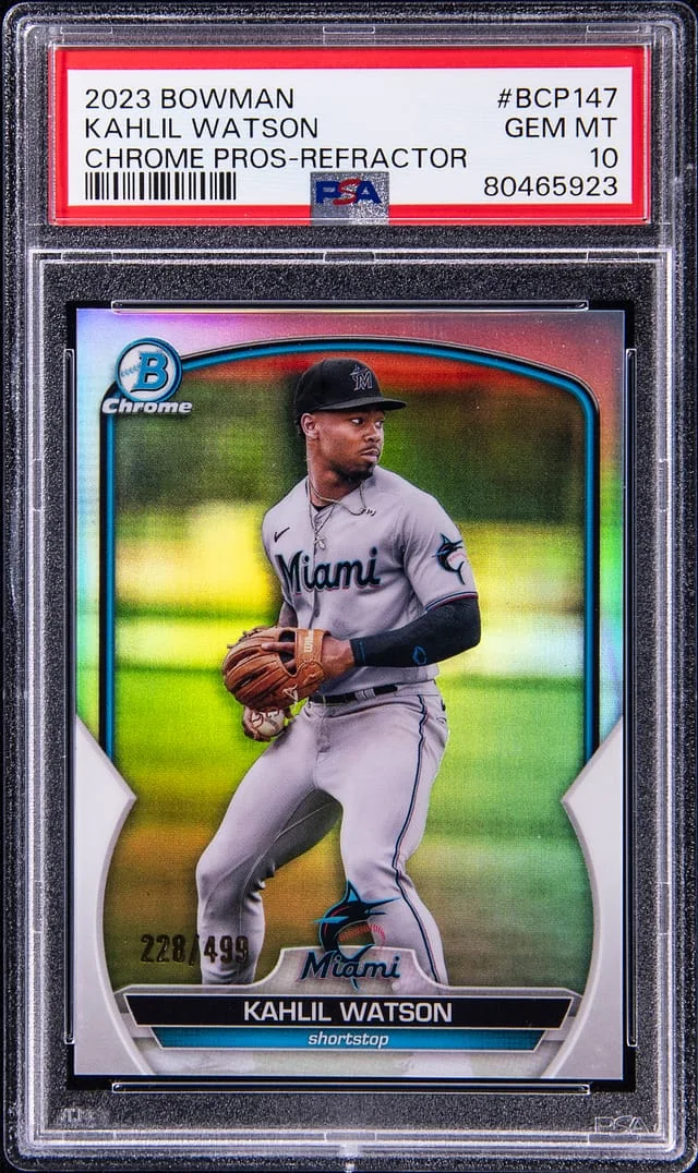 2023 Bowman Chrome Prospects Kahlil Watson Refractor #BCP-147 card image