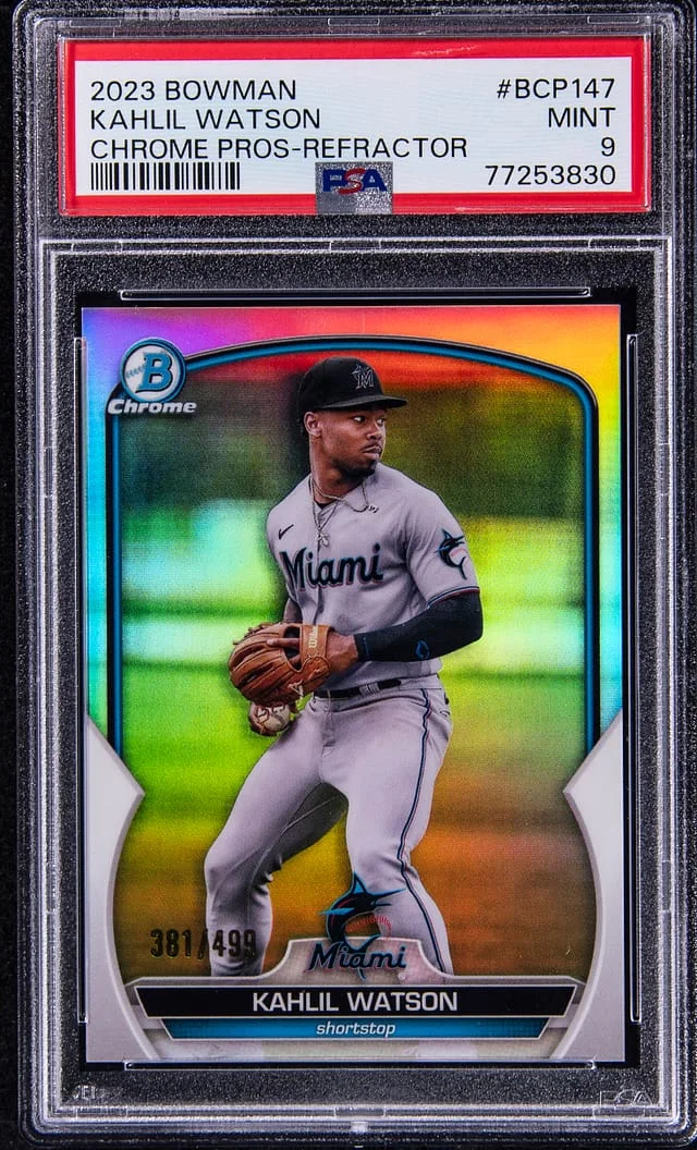 2023 Bowman Chrome Prospects Kahlil Watson Refractor #BCP147 card image