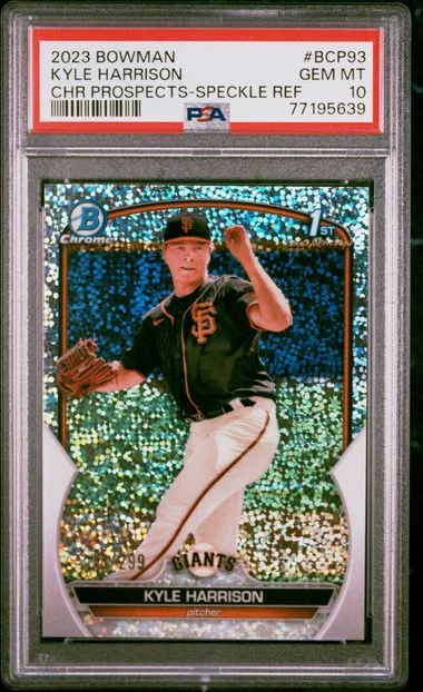 2023 Bowman Chrome Prospects Kyle Harrison Refractor #BCP93 card image