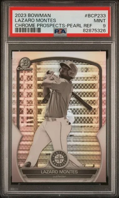 2023 Bowman Chrome Prospects Lazaro Montes Pearl Refractor #BCP233 card image