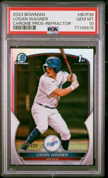 2023 Bowman Chrome Prospects Logan Wagner #BCP36 card image