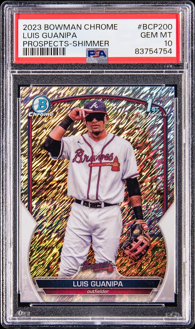2023 Bowman Chrome Prospects Luis Guanipa Shimmer Refractor #BCP-200 card image