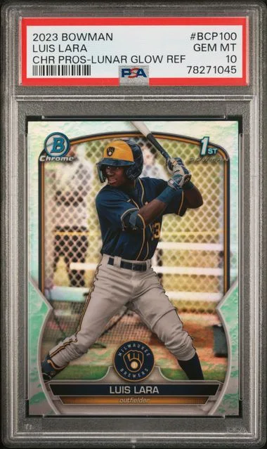 2023 Bowman Chrome Prospects Luis Lara #BCP100 card image