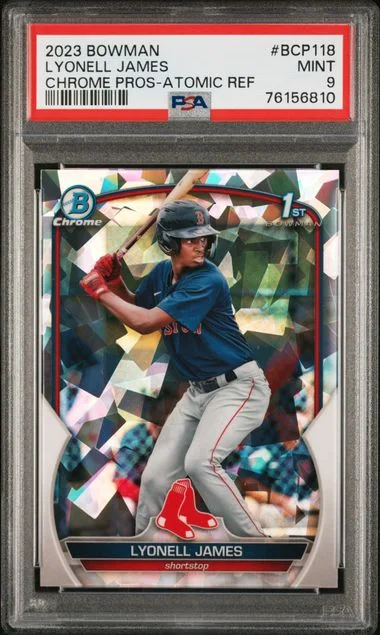 2023 Bowman Chrome Prospects Lyonell James Atomic Refractor #BCP118 card image