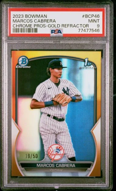 2023 Bowman Chrome Prospects Marcos Cabrera #BCP46 card image