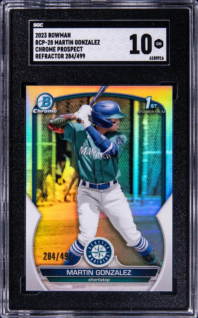 2023 Bowman Chrome Prospects Martin Gonzalez Refractor #BCP28 card image