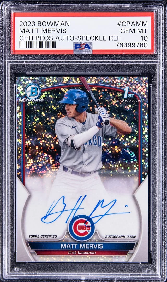 2023 Bowman Chrome Prospects Matt Mervis Speckle Refractor #CPAMM card image