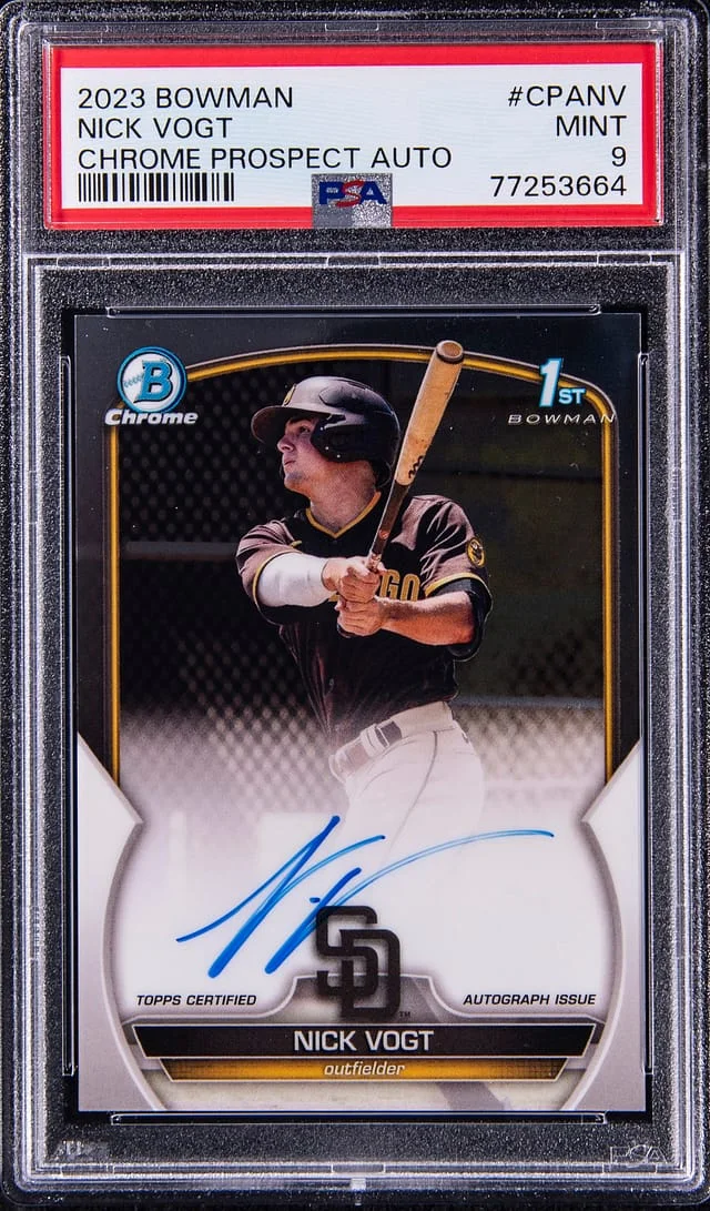 2023 Bowman Chrome Prospects Nick Vogt Autograph #CPANV card image