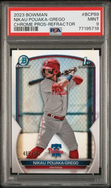 2023 Bowman Chrome Prospects Nikau Pouaka-Grego #BCP89 card image