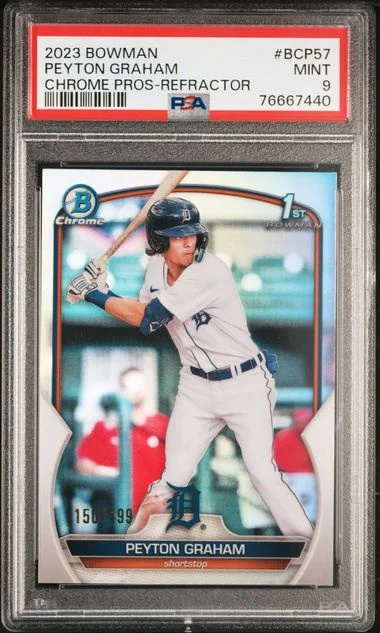 2023 Bowman Chrome Prospects Peyton Graham Refractor #BCP-57 card image