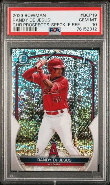 2023 Bowman Chrome Prospects Randy De Jesus Speckle Refractor #BCP-19 card image