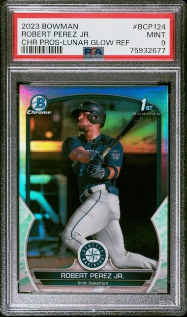 2023 Bowman Chrome Prospects Robert Perez Jr. Lunar Glow Refractor #Bcp124 card image