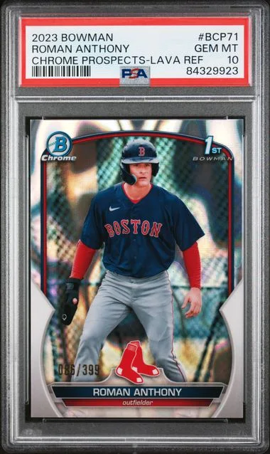 2023 Bowman Chrome Prospects Roman Anthony Lava Refractor #BCP71 card image