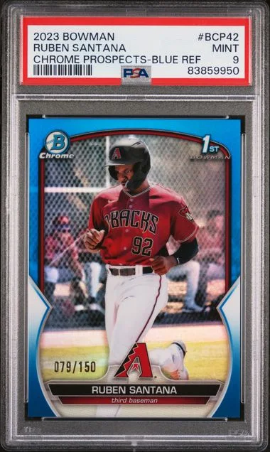 2023 Bowman Chrome Prospects Ruben Santana Blue Refractor #BCP42 card image